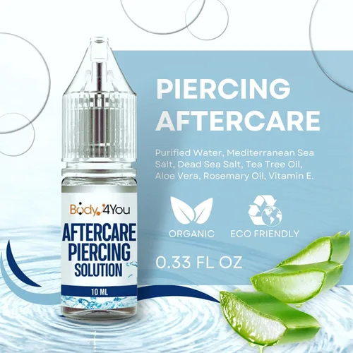 Miniatura 6 de BodyJ4You Kit de cuidado posterior para piercing, solución salina, limpiador de piercings de oído, eliminación natural de queloides, limpiador