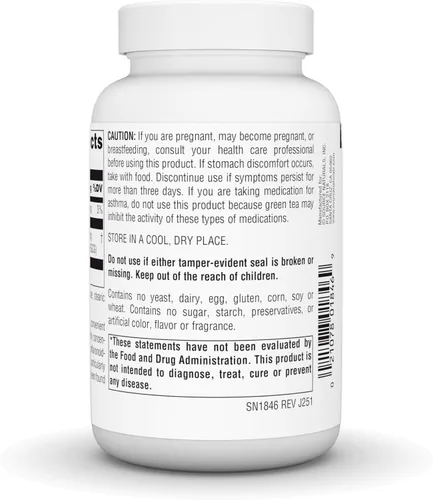 Miniatura 4 de Source Naturals Extracto de té verde - Super antioxidante* 500mg (RENDIMIENTO 175 mg EGCG) - 120 Tabletas