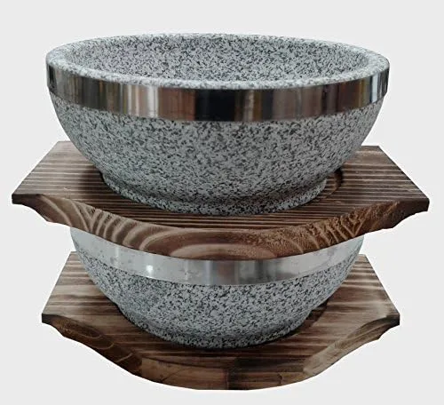 Miniatura 2 de SUNRISE Kitchen Supply - Tazón de piedra natural, paquete de 2 unidades (36 onzas)