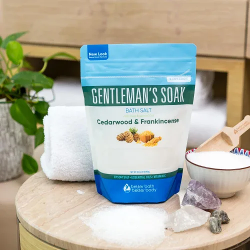 Miniatura 4 de Gentleman's - Sal de baño de 32 onzas (2 libras) de sal de Epsom para hombres con madera de cedro natural y aceites esenciales de incienso más