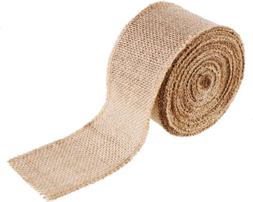 Miniatura 2 de DECORA 10 yardas de cinta de arpillera natural con lazo para moño, 2 pulgadas de ancho