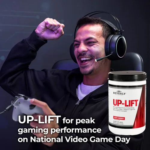 Miniatura 6 de Beverly International Up-Lift libre de estimulantes 11.64 oz. Mezcla de bebida energética para entrenamiento con óxido nítrico y catalizadores