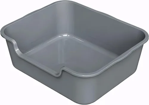 Miniatura 30 de 1 paquete de caja de arena extra grande para gatos (material ABS), corral de arena para gatos mayores de entrada baja para gatos geriátricos