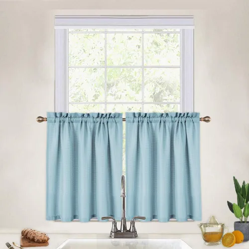 Miniatura 26 de CAROMIO - Cortina para cocina, cortina texturizada, cortinas para ventana de baño, varios tamaños