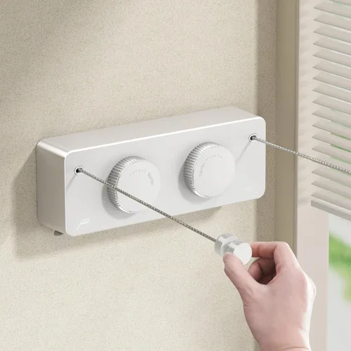 Miniatura 10 de MUSTORN Tendedero retráctil para interiores, línea de ropa para exteriores que no se hunde, línea de ropa resistente para secar la ropa, línea