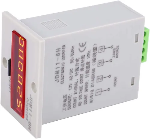 Miniatura 4 de Contador electrónico, JDM11-6H sin contador de voltaje, 6 dígitos electrónico LED Digital Display Counter Relay (CA/DC12V)