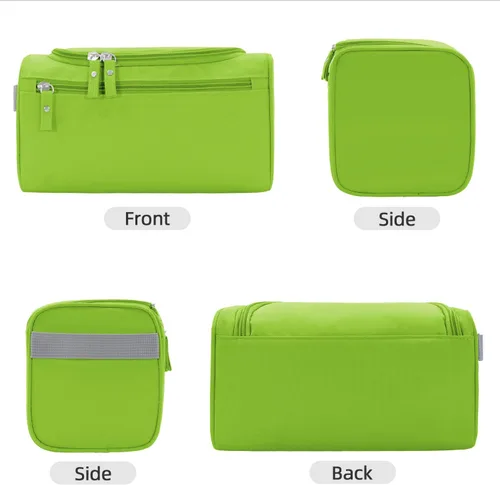 Miniatura 4 de Neceser de gran capacidad para mujeres y hombres, bolsa de aseo de capacidad media, Verde, M, Neceser para hombre