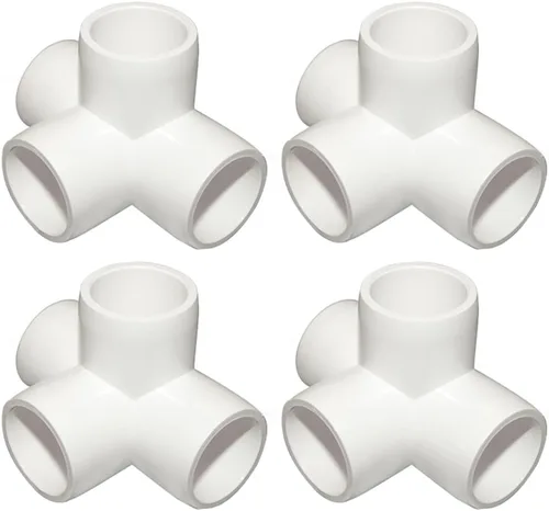 Miniatura 23 de Accesorio en T de PVC de 1", Conector de Codo de 3 Vías, Codo de 90 Grados con Salida Lateral Grado Muebles, Accesorios de Esquina de PVC