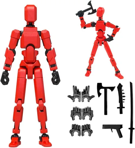 Miniatura 10 de Rugwun Figura de acción de Titan 13, Lucky Robot 13 figuras de acción, divertidas figuras de acción impresas en 3D multiarticuladas, figura