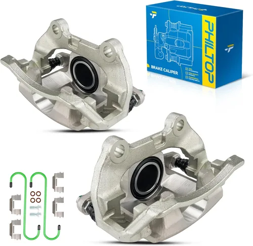Miniatura 30 de PHILTOP Conjunto de Pinza de Freno de Disco Delantero Compatible con Jeep Wrangler 1990-2006, Jeep Cherokee 1990-2001, Grand Cherokee 1993-1998