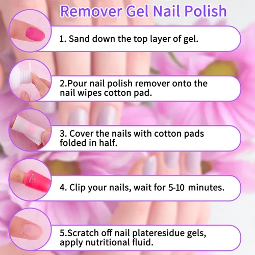 Miniatura 7 de Finger Secret - Removedor de esmalte de uñas de gel, 4.1 fl oz, líquido mágico para quitar el esmalte de uñas de gel, removedor de gel fácilmente