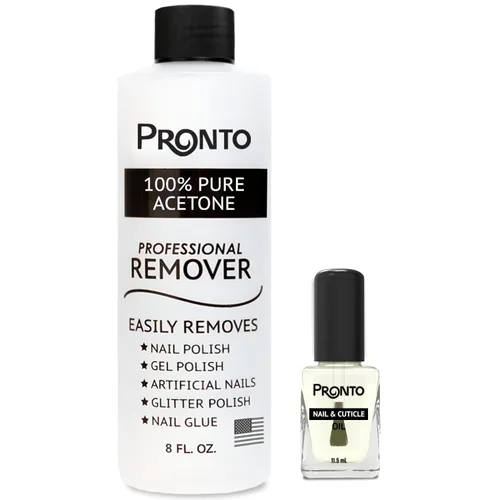 Miniatura 12 de Pronto - Acetona 100 % pura, removedor de esmalte de uñas rápido y profesional, para uñas naturales, gel, acrílicas, esculpidas (8 onzas líquidas)