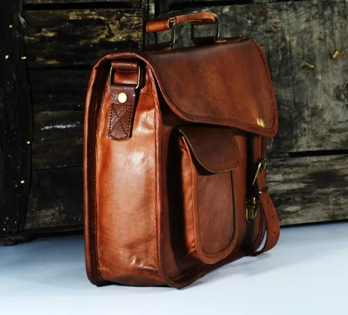 Miniatura 2 de URBAN DEZIRE Maletín pequeño de cuero genuino para hombre, bolso de mensajero para iPad Tab Tablet 11 compatible con producto de Apple