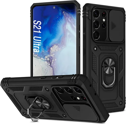Miniatura 66 de Funda para Galaxy S22 Ultra, a prueba de golpes, resistente a los impactos con lente deslizante Funda protectora para Samsung Galaxy S22 Ultra 4G/5G