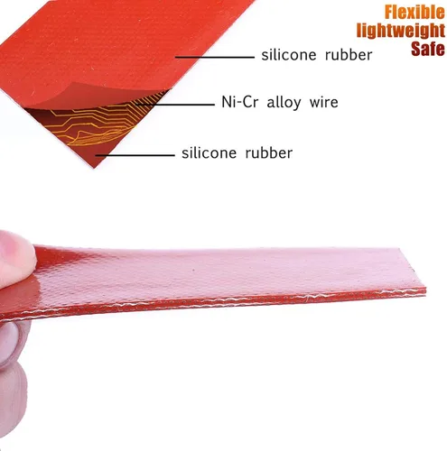 Miniatura 5 de Almohadilla de calefacción, manta eléctrica calentada, 4 almohadillas de calefacción de goma de silicona, manta eléctrica de calentamiento