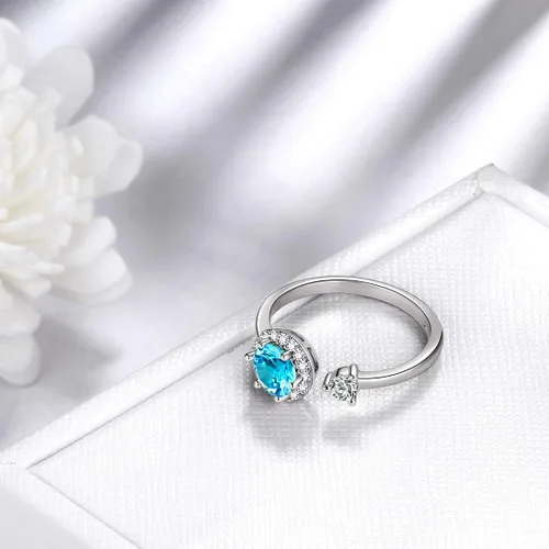 Miniatura 3 de Aurora Tears 925 Sterling Silver 12 Birthstones NecklaceEarringRingBracelet Women Birthstone Pendant Crystal Fashion Birthday Jewelry Christmas Gift