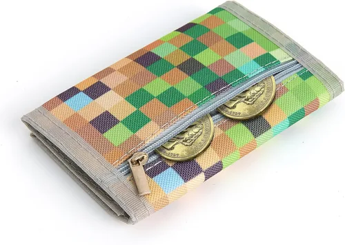 Miniatura 5 de Nitort Billetera, carteras de lona para deportes al aire libre para niños, bonita cartera con cremallera para niños, cartera de bolsillo frontal