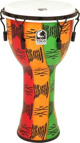 Miniatura 15 de Toca Freestyle II Mecánicamente Tuned Djembe - Puesta de sol africana