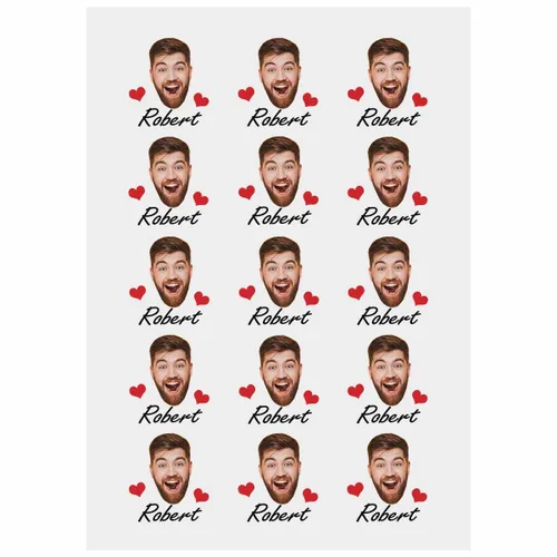 Miniatura 24 de YesCustom Tatuajes temporales personalizados con nombre, corazones de amor, tatuaje de cara falsa personalizada con foto para mujeres y hombres