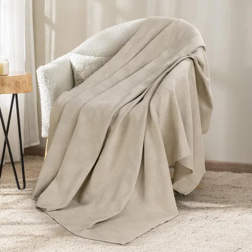 Miniatura 13 de Utopia Bedding Manta térmica 100% algodón, suave, ligera, transpirable, acogedora manta de primavera y verano para cama, decoración del hogar