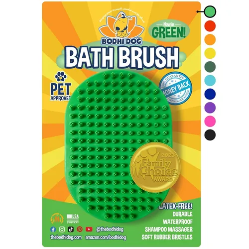 Miniatura 7 de Bodhi Dog - Cepillo de mascotas relajante para masajear con el champú, peine de cerdas de goma para perros y gatos Azul
