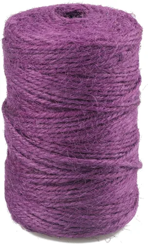 Miniatura 9 de JijAcraft Cuerda de yute de 328 pies, cuerda de cáñamo natural de 0.079 pulgadas de color para envolver regalos, 3 capas marrón para plantas Marrón
