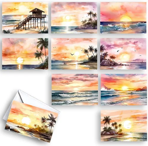 Miniatura 13 de Wright Home & Gift Tarjetas de felicitación en acuarela con paisajes para cualquier ocasión, con espacio en blanco para notas Juego de surtido a