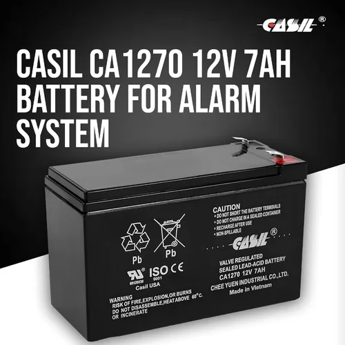 Miniatura 2 de CASIL 12V 7AH CA1270 Primera Alerta ADT Alerta Batería de Alarma