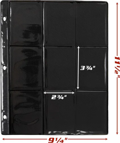 Miniatura 4 de Monster - Paquete de 25 protectores de página para tarjetas coleccionables con capacidad para 450 cartas coleccionables y 9 hojas de bolsillo