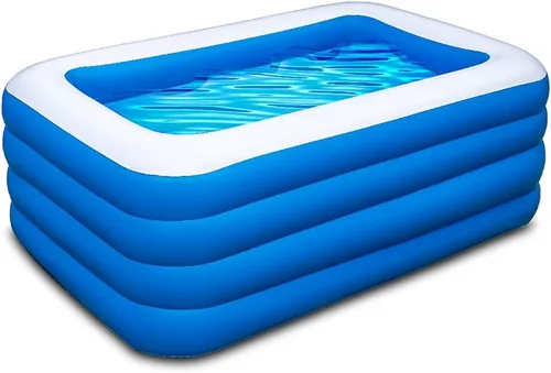 Piscina inflable, piscina familiar inflable de 70 x 55 x 29 pulgadas, fiesta acuática de verano, adultos, al aire libre, jardín, patio trasero
