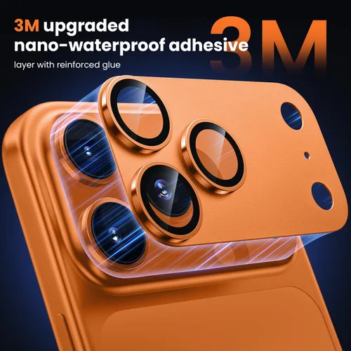 Miniatura 3 de WSKEN Protector de lente de cámara para iPhone 17 Pro Max - [grado militar inastillable] [fuerte adherencia] protector de pantalla de cámara