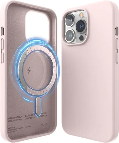Miniatura 10 de elago Funda magnética compatible con MagSafe y iPhone 13 Pro de 6.1 pulgadas, imanes integrados, silicona líquida, funda protectora, compatible