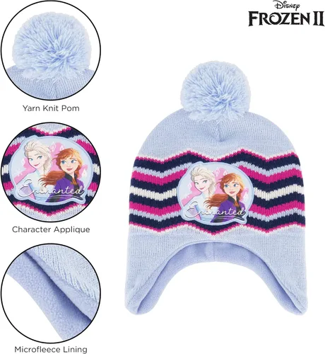 Miniatura 3 de Disney girls Winter Hat With Knit Mittens Set and Insulated Ski Ages 2-4 Or Frozen Knit Gloves and Glove Set Age 4-7