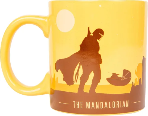 Miniatura 11 de Silver Buffalo Star Wars The Mandalorian The Child Stands, taza de café de cerámica, 20 onzas The Child Stands-Negro
