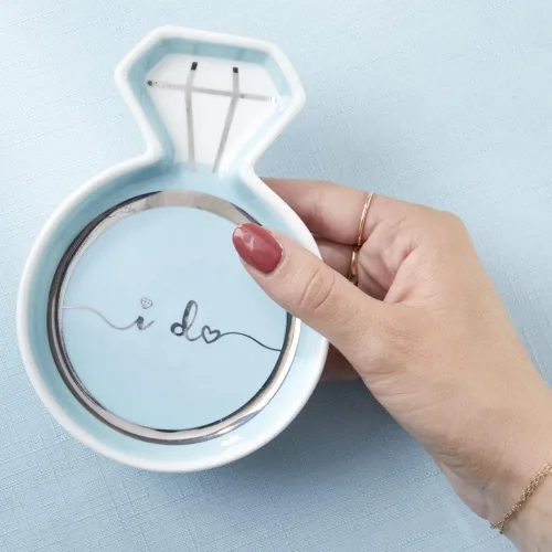 Miniatura 2 de Kate Aspen Plato para bisutería, regalo de boda, bandeja decorativa, soporte para anillos de boda, bandeja de joyería, decoración del hogar