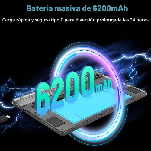 Miniatura 5 de Tableta, tableta Android 16, 30GB RAM 128GB ROM 2TB TF, tableta de 10 pulgadas con procesador de 8 núcleos, batería 6200mAh, carga rápida, pantalla