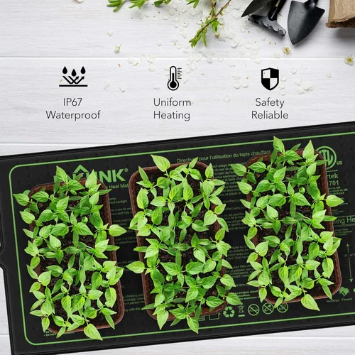 Miniatura 7 de BN-LINK Tapete térmico de semillas para semillas de 10 x 20.75 pulgadas, paquete de 4 unidades de margaritas encadenables, impermeables