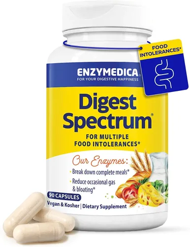 Miniatura 12 de Enzymedica Digest Spectrum - Suplemento dietético para el alivio digestivo de las intolerancias alimentarias, vegano, sin gluten, sin OMG