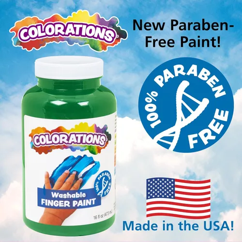 Miniatura 2 de Colorations Pinturas lavables para dedos, 16 fl oz, blancas, no tóxicas, cremosas, vibrantes, pintura para niños, manualidades, pasatiempos, Blanco