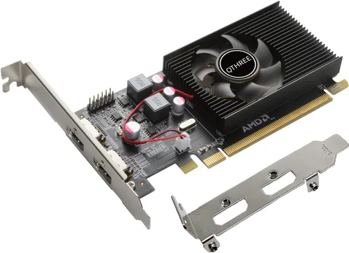 QTHREE Radeon HD 6570 Tarjeta gráfica de perfil bajo, HDMI dual, 1 GB, GDDR3, 64 bits, tarjeta de video de escritorio para juegos de PC, PCI-Express
