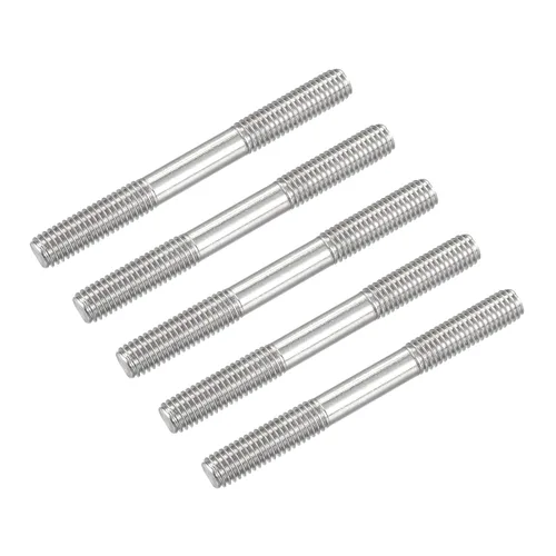METALLIXITY Tornillos de doble extremo (rosca M8, longitud 80 mm) 5 piezas, pernos de varilla roscada doble de acero inoxidable 304 - para