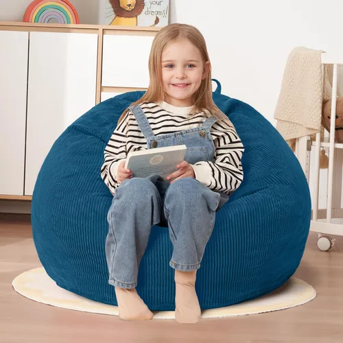 Miniatura 28 de HABUTWAY 2 puf de 2 pies, puf gigante para adolescentes y adultos, puf grandes con relleno de espuma viscoelástica, puf grandes con funda de pana