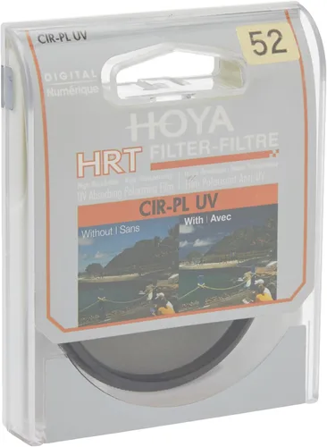 Hoya Filtro polarizador circular (HRT CIR-PL UV) - Filtro polarizador de 2.047 in con vidrio absorbente UV, película de transparencia de alta