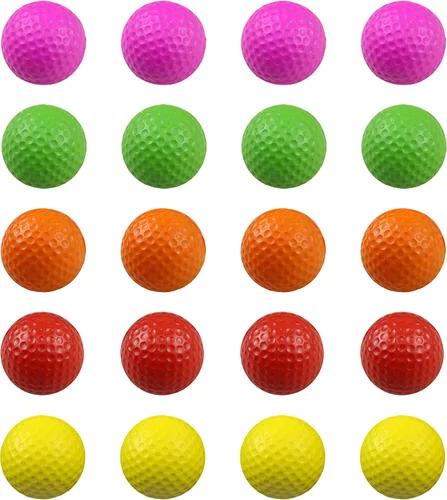 Scott Edward Pelotas de golf de esponja de práctica de espuma con clip de pelota de golf, suave, elástico, ligero, vuelo limitado, perfecto para