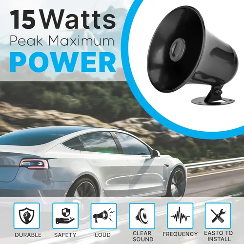 Miniatura 3 de Altavoz de bocina de coche de trompeta al aire libre 5 "altavoz de bocina Pa y RoadPro (RP-711) 24" montaje imán kit de antena CB de acero inoxidable