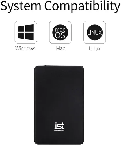 ist computers Disco duro externo de 500 GB, USB 3.0, almacenamiento HDD portátil ultradelgado para PC y Mac, computadora de escritorio, PS4, PS5,