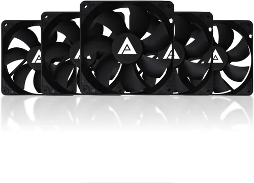Miniatura 10 de Apevia Paquete de 3 ventiladores de carcasa de PC silenciosos de 4.724 in – AF312S-BK, alto flujo de aire 57.67 CFM, bajo ruido 24.7 dBA, Molex de 4