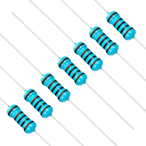 Miniatura 10 de Chanzon 50 piezas 1 W 10 Ω ohm Resistencia de película metálica fija de tolerancia 0.01 ±1% 10R MF Resistencias de agujero pasante con limitación