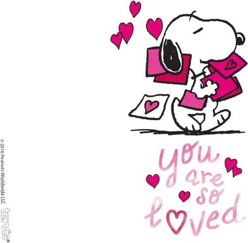Miniatura 2 de Tervis Vaso aislado de doble pared Peanuts Snoopy para el Día de San Valentín con texto en inglés «You Are So Loved Made in Estados Unidos»