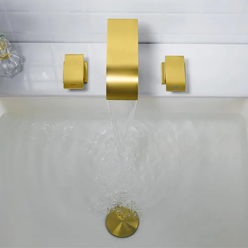 Miniatura 3 de Desagüe desplegable para lavabo de baño con desbordamiento, tapón de tocador de lavabo dorado oscuro cepillado, tapón de estilo rebote de latón